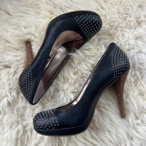 DKNY Odetta Black Pumps Gold Studded Size 6 Brand New